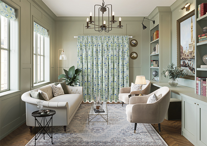 Cotswold Faux Silk, Sapphire - Made to Measure Curtain - Image 15